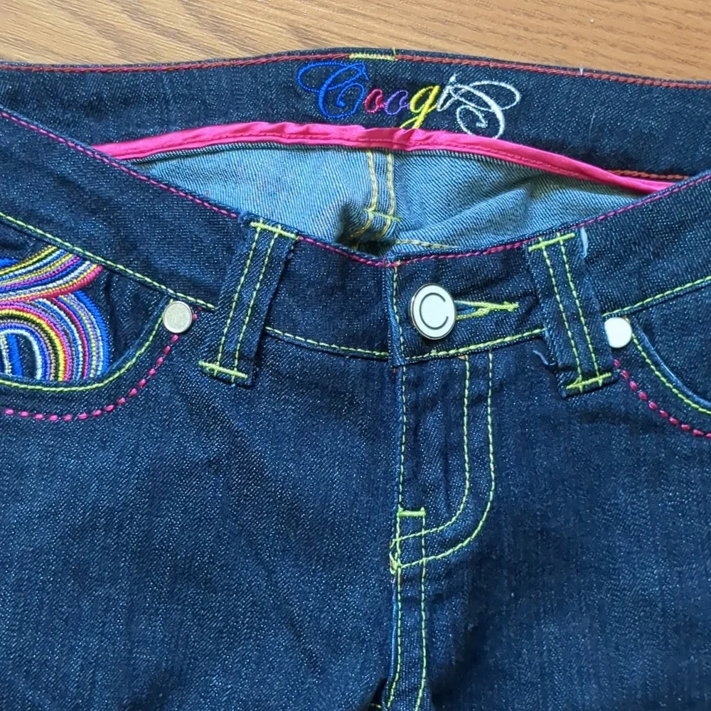 Y2K COOGI Boot Cut Jeans  Size 3/4 in seam  33 and 1/2 - Picture 5 of 14